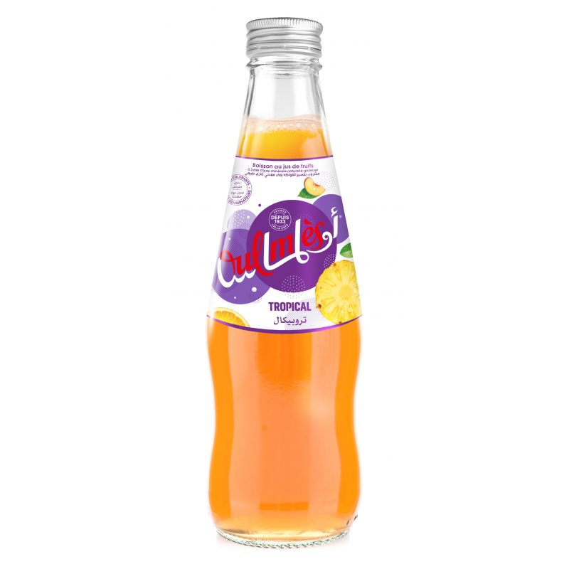 Oulmès Bulles Fruitées Tropic verre pack 12x25cl